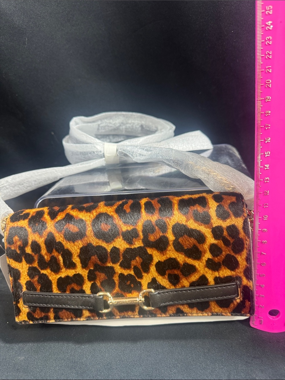 Leopard Print Crossbody Bag - Brown